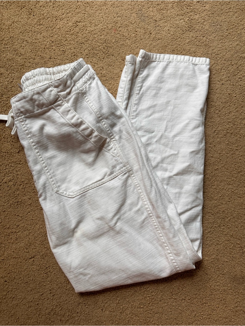 J. Crew White Camp Pant